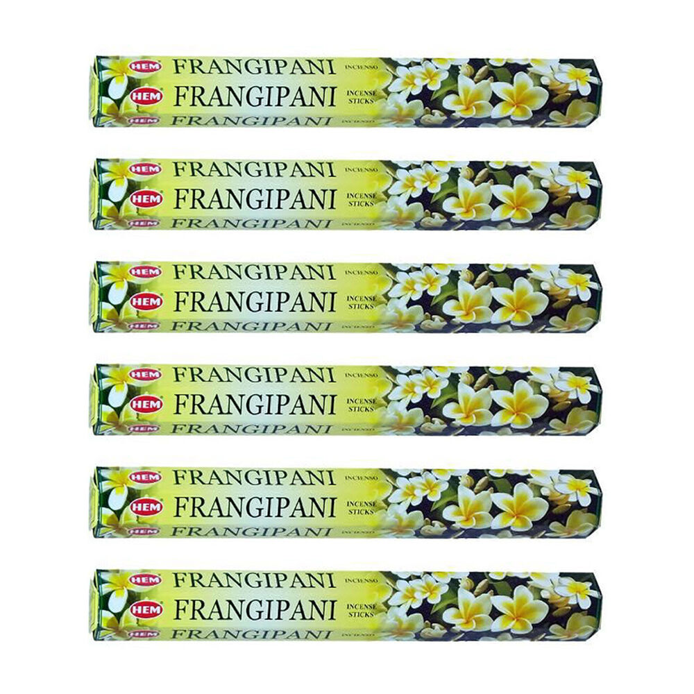 Hem 20pc HEM Hexa Frangipani Scent Incense Sticks Meditation Aroma Fragrance (6 Pack)