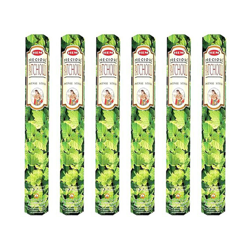 Hem 20pc HEM Hexa Precious Patchouli Scent Incense Sticks Meditation Fragrance (6 Pack)