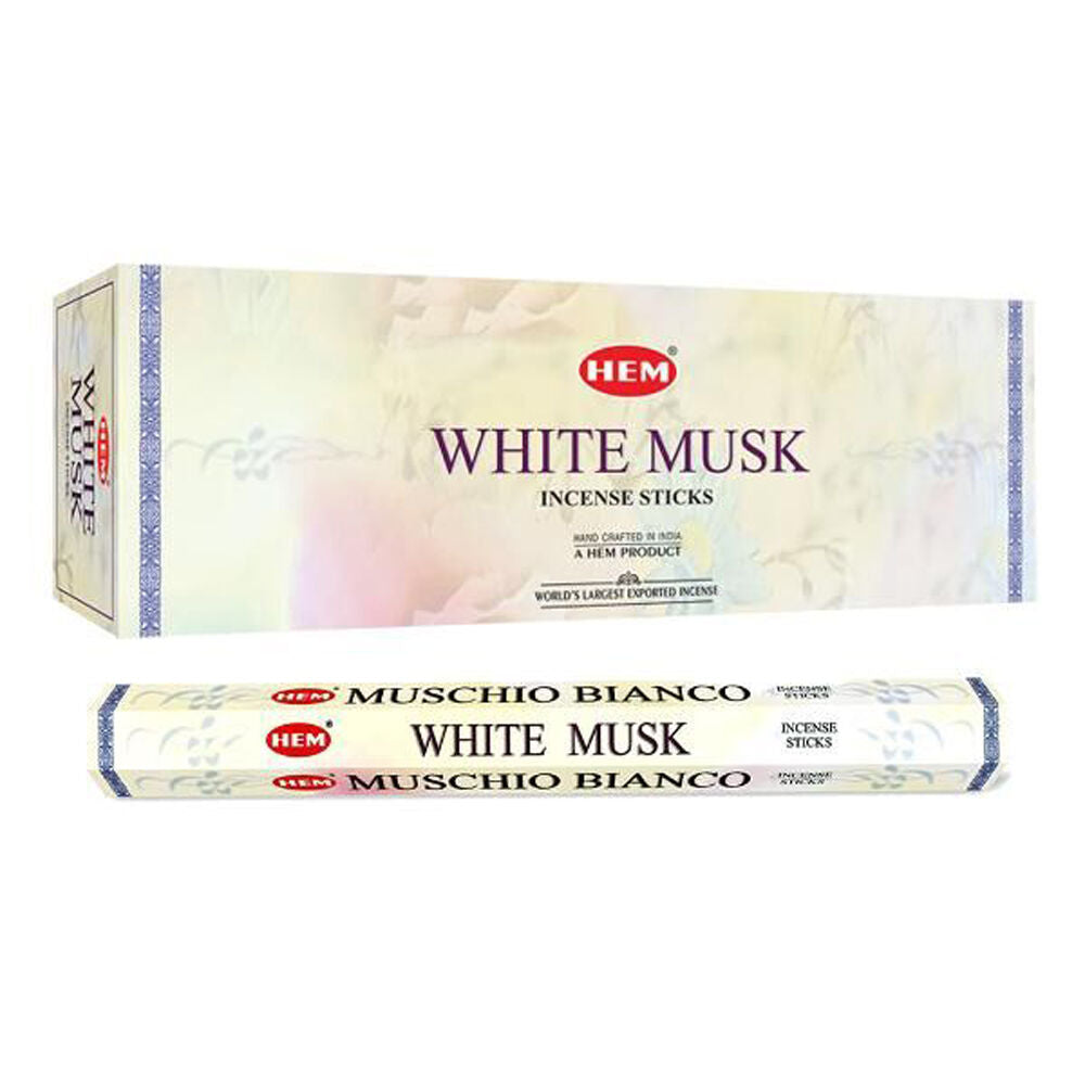 Hem Hexa White Musk Scent Incense Sticks Meditation Fragrance (20 Pieces) — image 2