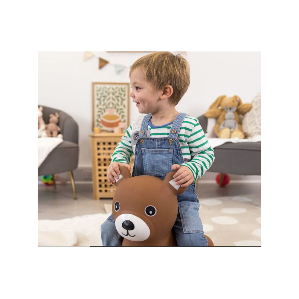 Happy Hopperz Teddy Bear Kids/Toddler Ride-On Bouncy Active Play Toy Brown 12m+ — image 2