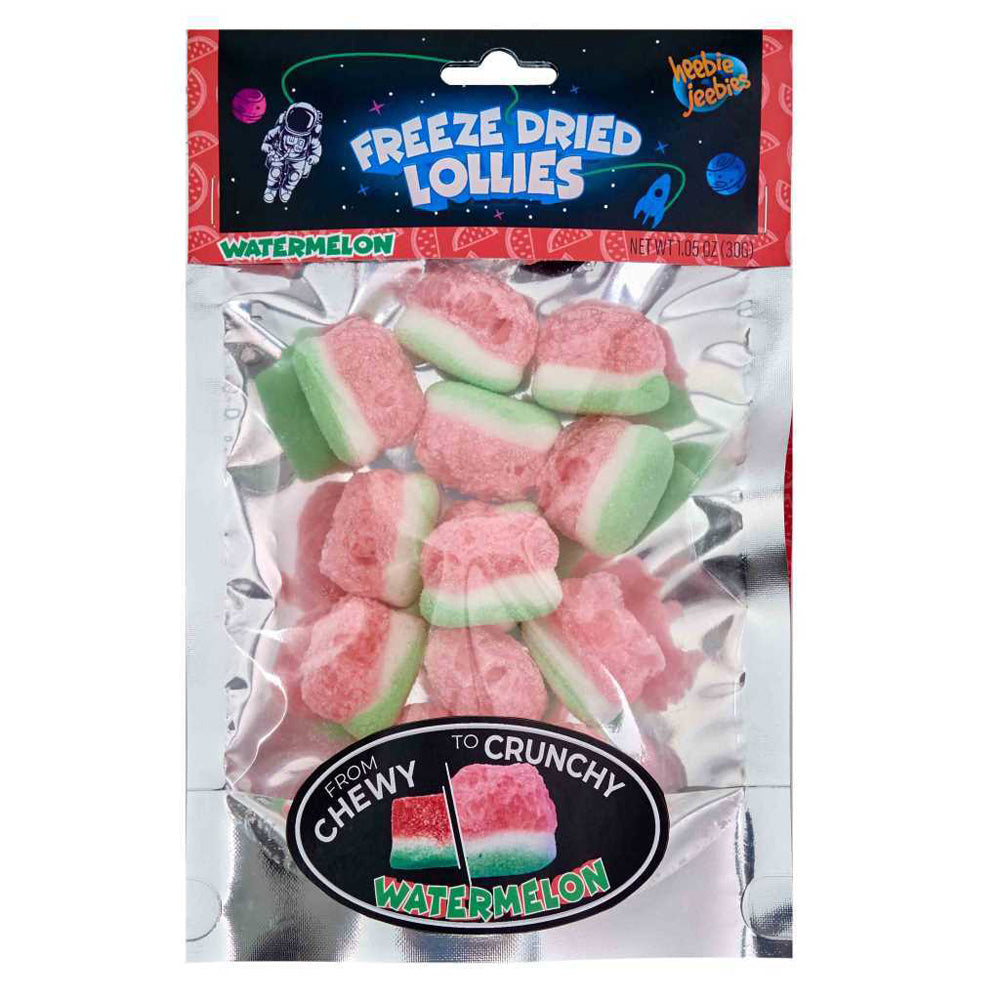 Heebie Jeebies 30g Sour Watermelon Freeze Dried Lollies Sweets Confectionery