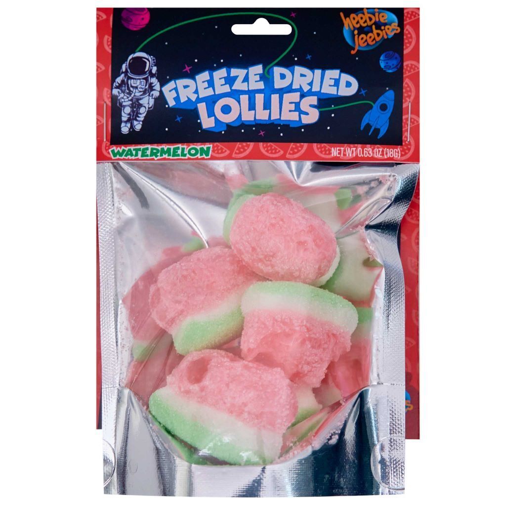 Heebie Jeebies 18g Sour Watermelon Freeze Dried Lollies Sweets Confectionery (4 Pack) — image 2