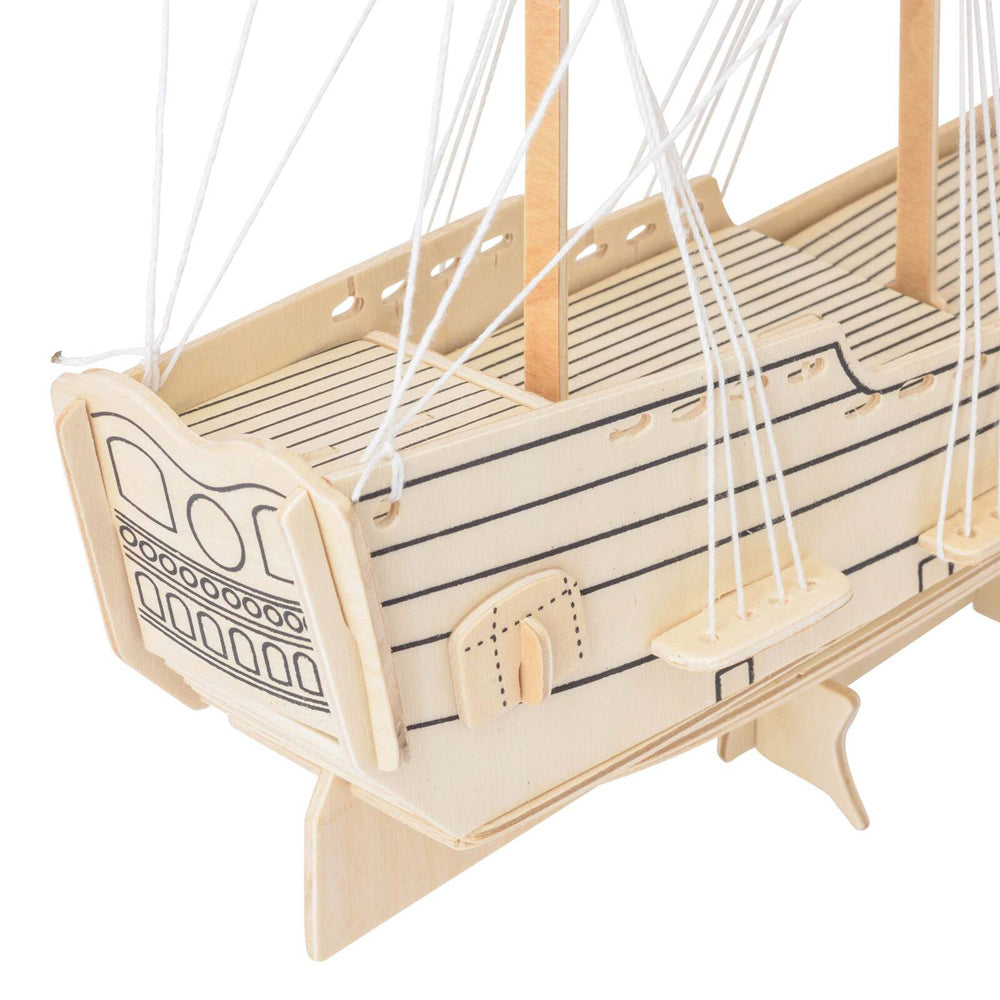Heebie Jeebies HMS Endeavour Ship 3D Wooden Puzzle Kids Building Kit 8+ (128 Pieces) — image 3