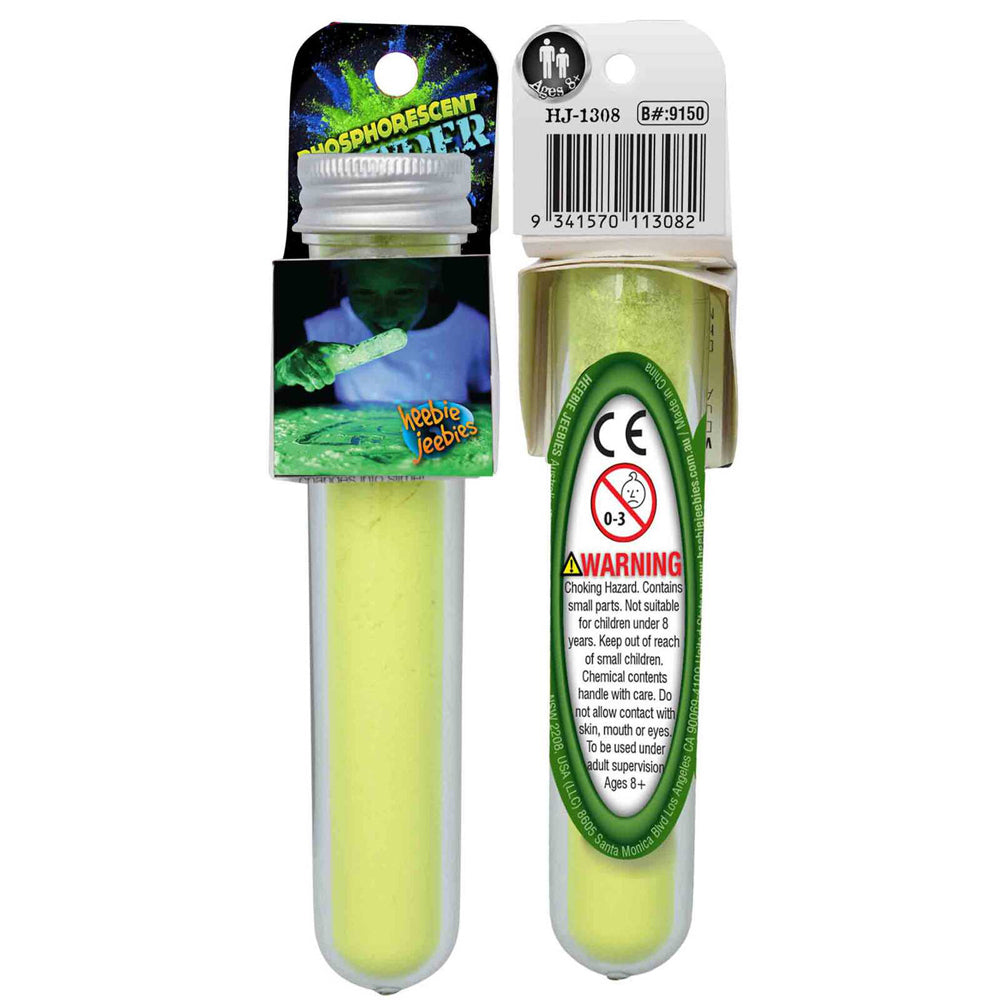 Heebie Jeebies Test Tube Phosphorescent Powder Kids Experiment Toy Assort 8+ (4 Pack) — image 2