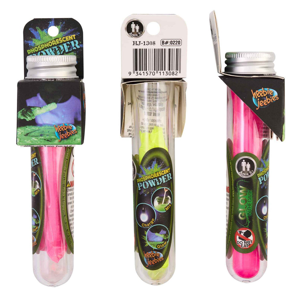 Heebie Jeebies Test Tube Phosphorescent Powder Kids Experiment Toy Assorted 8+ — image 4