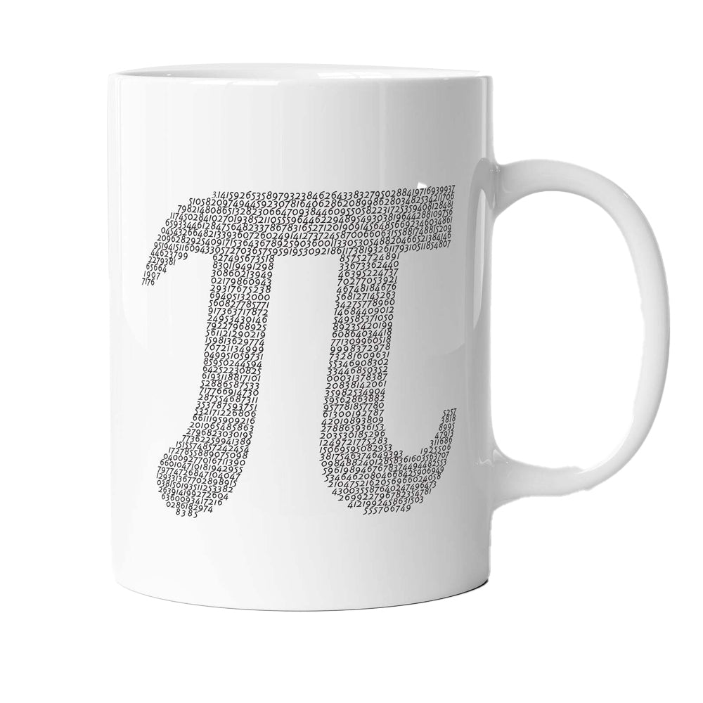 Geek Culture Pi Mug Coffee/Tea Latte Drinking Cup w/ Handle Round White 9.5cm