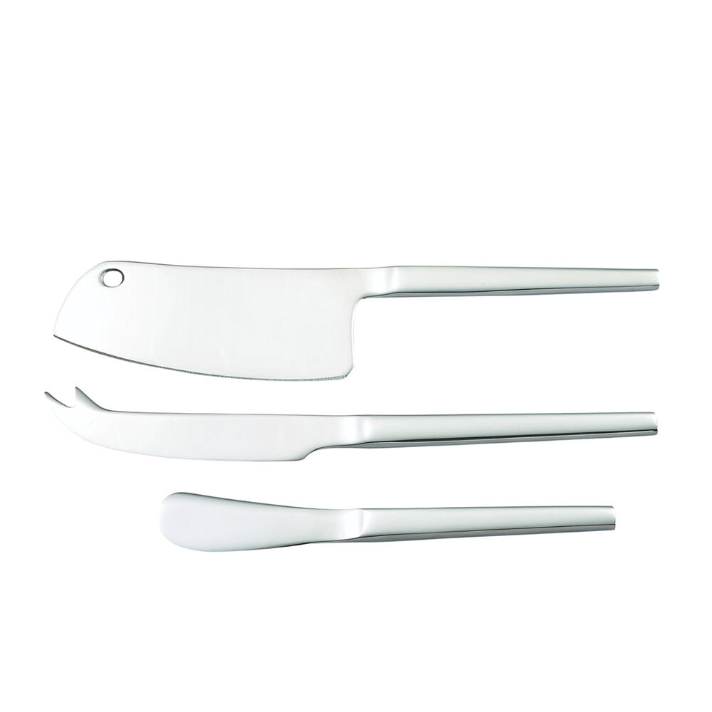 Essen Silver Cheese Knife Set Stainless Steel Modern Cutlery Collection (3 Pieces)