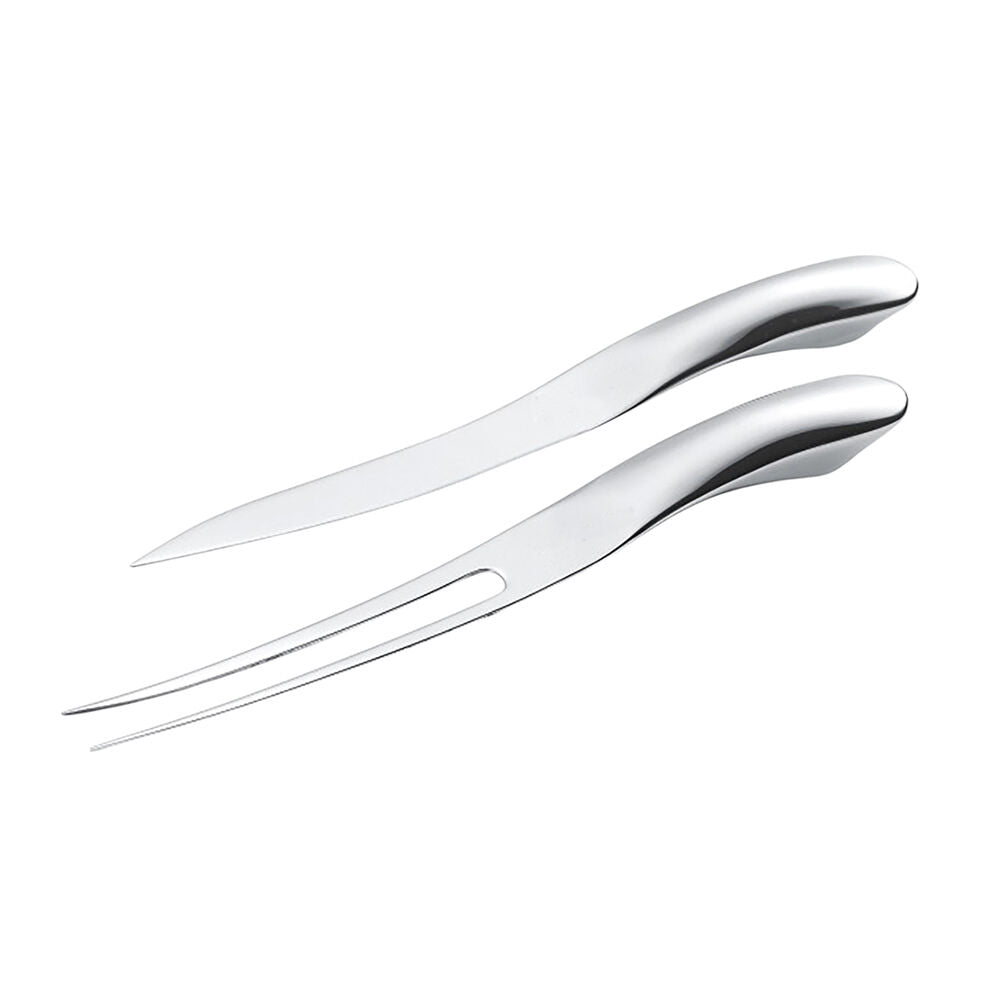 Essen Silver Carve Giftset 30x33cm Carving Knife Set Stainless Steel Cutlery (2 Pieces)