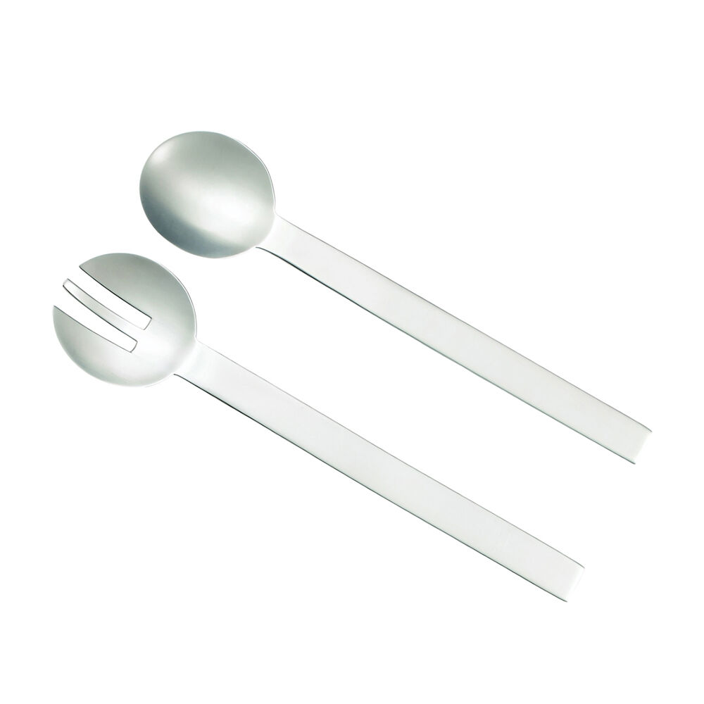 Essen Silver Salad Serve Set 29cm Spoon Fork Stainless Steel Serveware (2 Pieces)