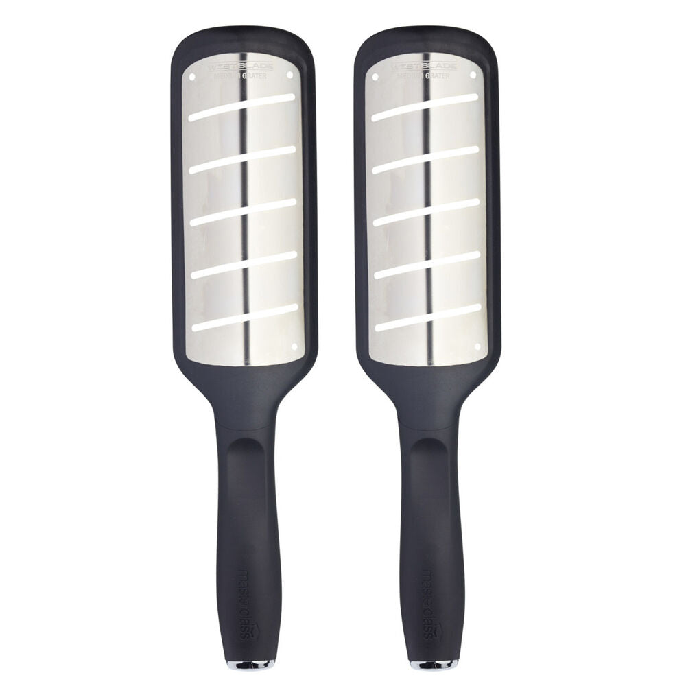 Masterclass West Medium Blade Grater/Zester Cheese/Chocolate Kitchen Utensil (2 Pack)