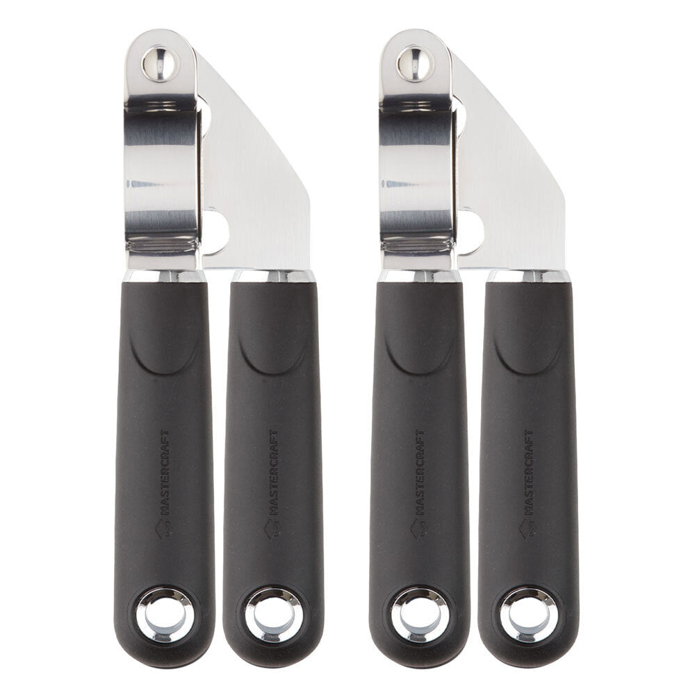 Mastercraft Soft Grip Stainless Steel Garlic Press/Squeezer Masher Mincer (2 Pack)