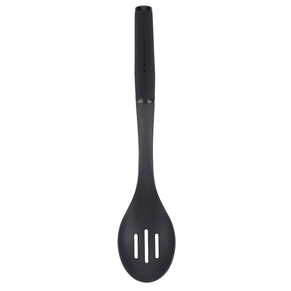 Kitchenaid Nylon Soft Touch 34cm Slotted Spoon Cooking Utensil Heat Resistant BK