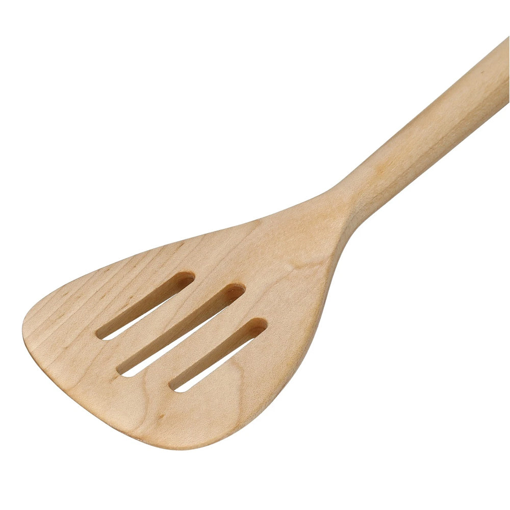 Kitchenaid 33cm Maple Wood Slotted Turner Eggs/Pancake Frying/Cooking Utensil