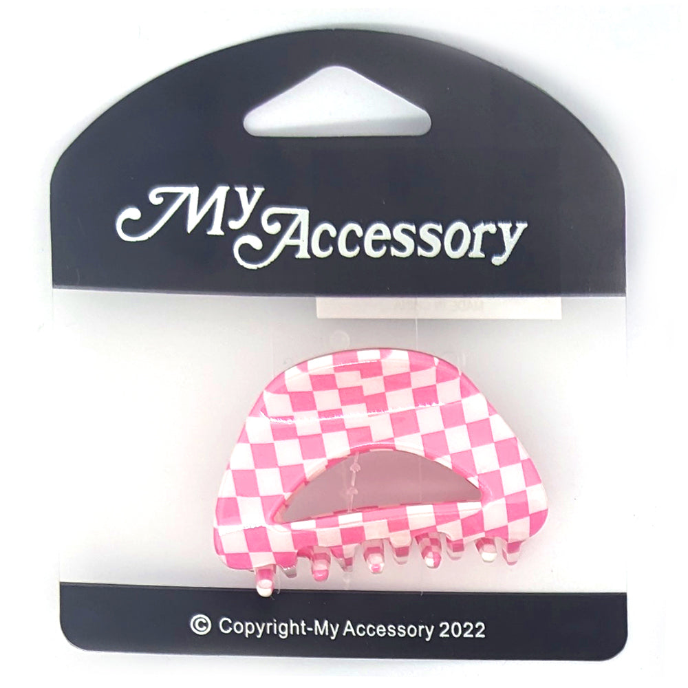 MY Accessory Women's Melrose Hair Styling Crab Clip Check Mix Assorted 5cm — image 2