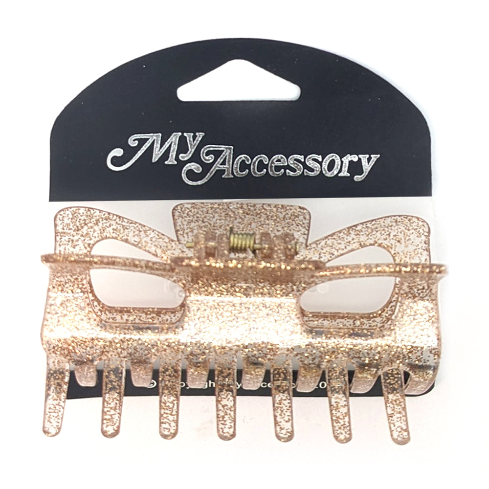 MY Accessory Women's Melrose Hair Styling Crab/Claw Clip Glitter Fill Assort 9cm