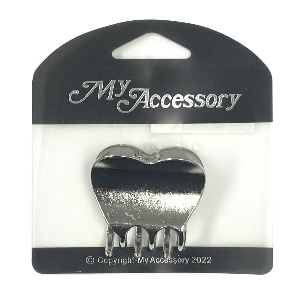 MY Accessory Women's Melorse Hair Styling Crab Clip Metal Heart Assorted 4cm — image 2