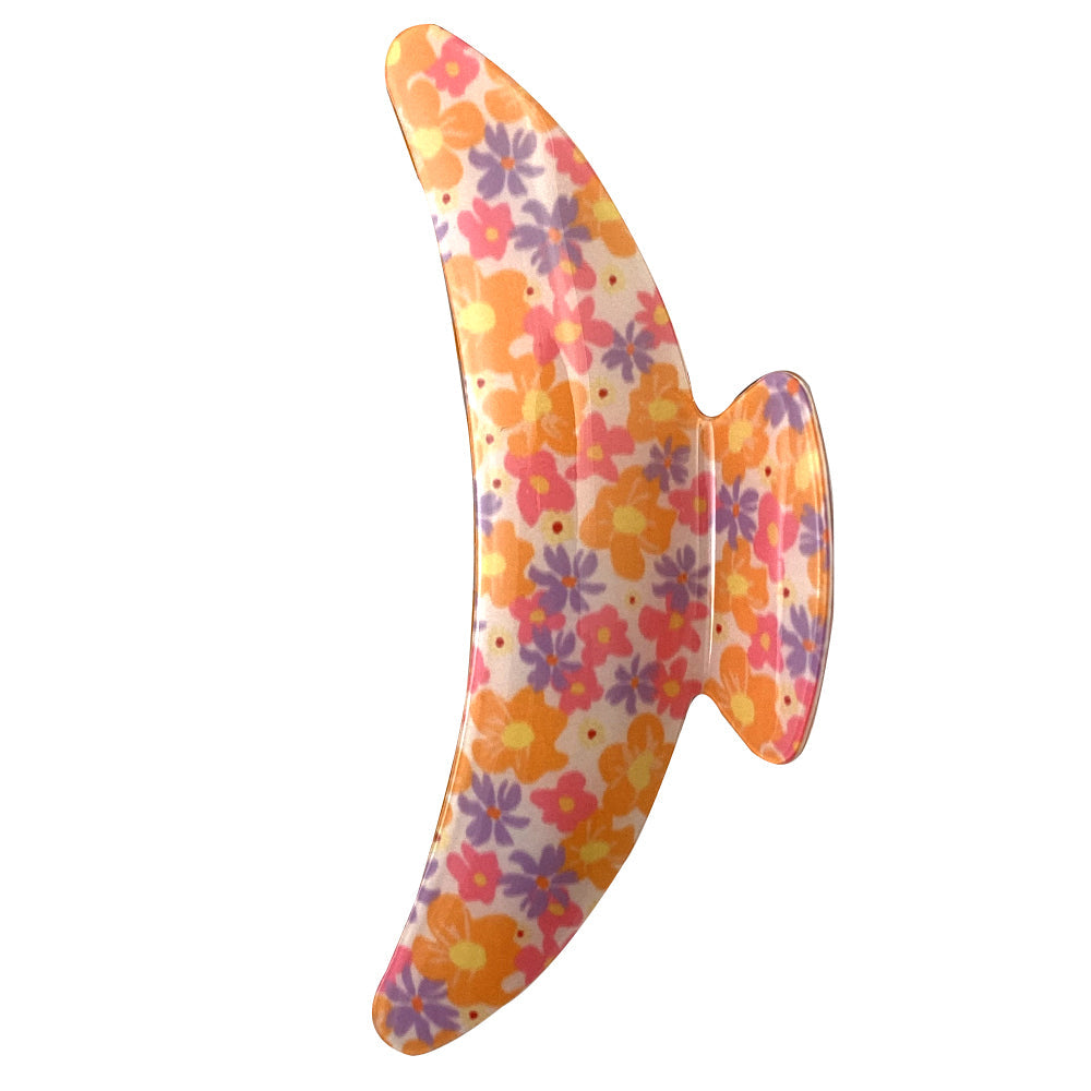 Hair Accessories Melrose Womens Style Crab/Claw Clip Pink/Peach Floral 12.5cm (4 Pack) — image 2