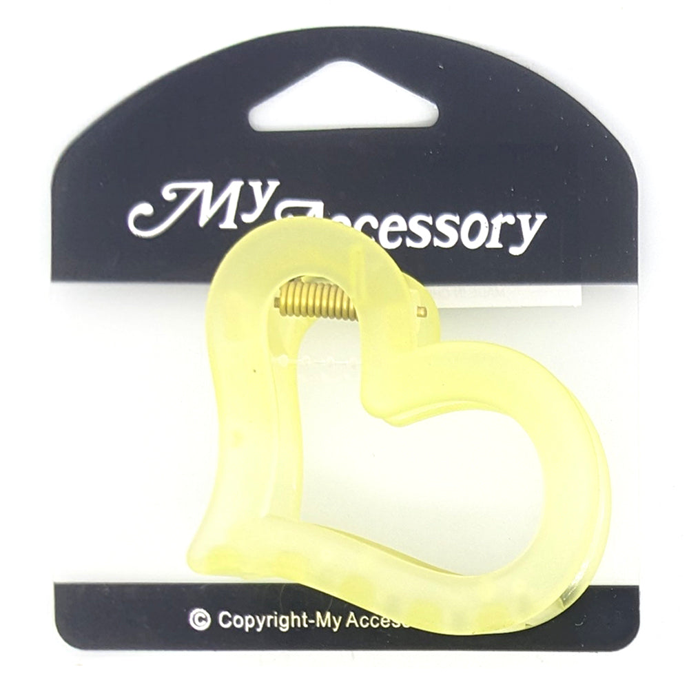 MY Accessory Women's Melrose Crab Hair Styling Clip Frosted Heart Asst 6.5cm (12 Pack) — image 5