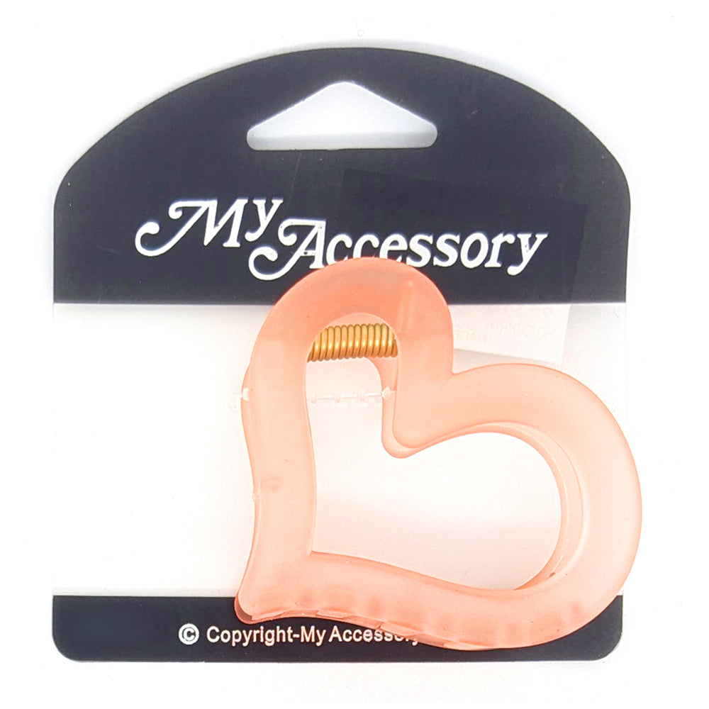 MY Accessory Women's Melrose Crab Hair Styling Clip Frosted Heart Assorted 6.5cm — image 5