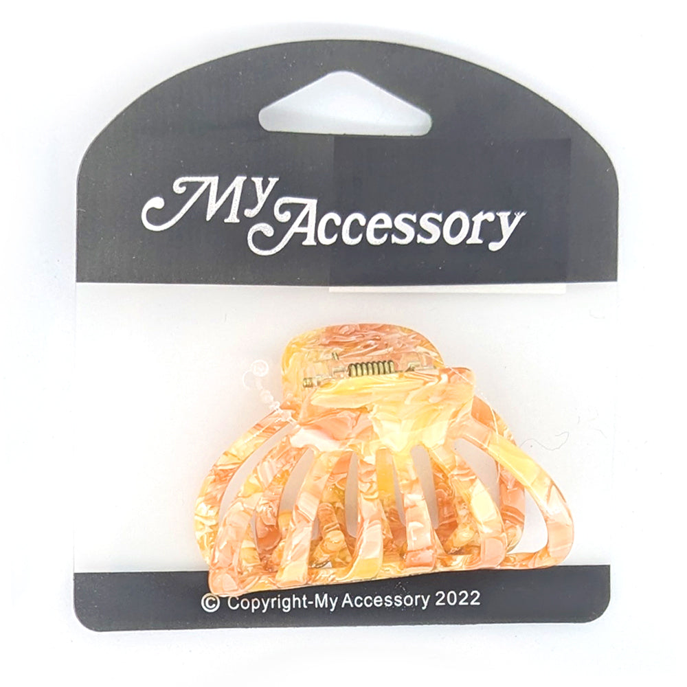MY Accessory Women's Melrose Hair Clip Resin Round w/Cut Outs Assorted 5.5cm — image 2