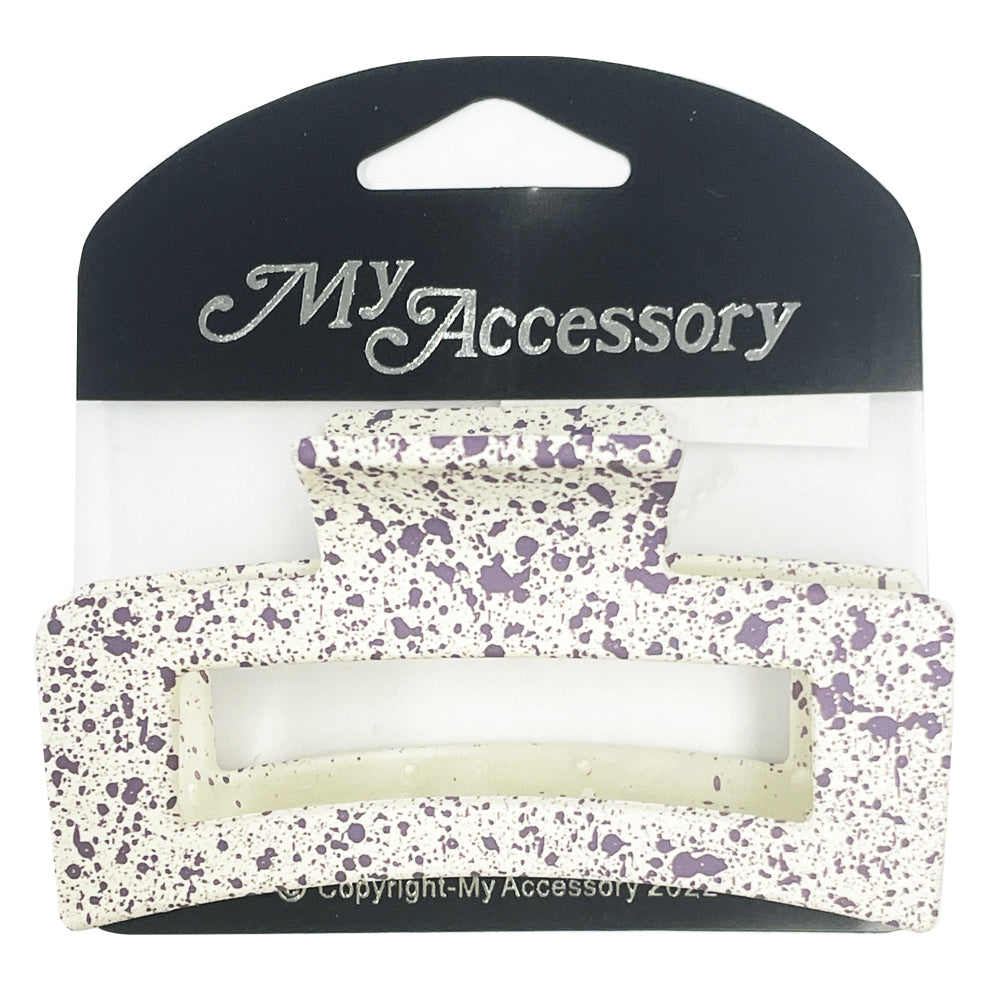 MY Accessory Women's Melrose Hair Style Clip Rectangle Spot Paint Assorted 8.5cm — image 2