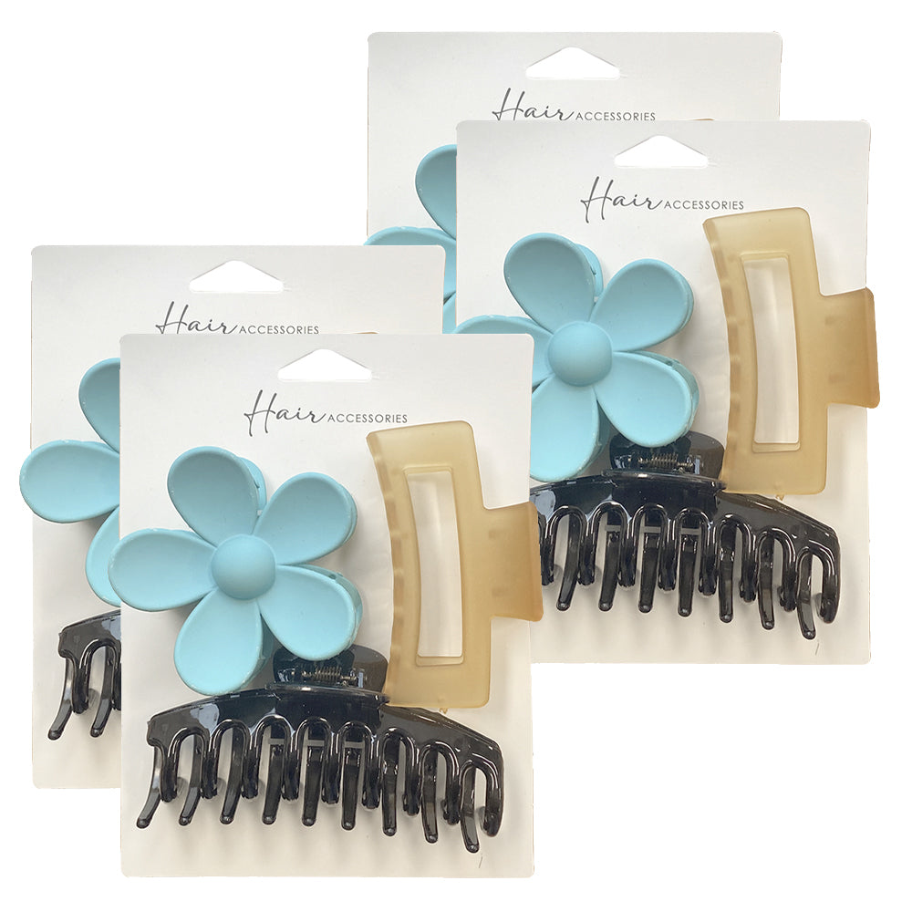 Hair Accessories Melrose Womens/Ladies Clips Crab Holder Claw Daisy Styling (12 Pieces)