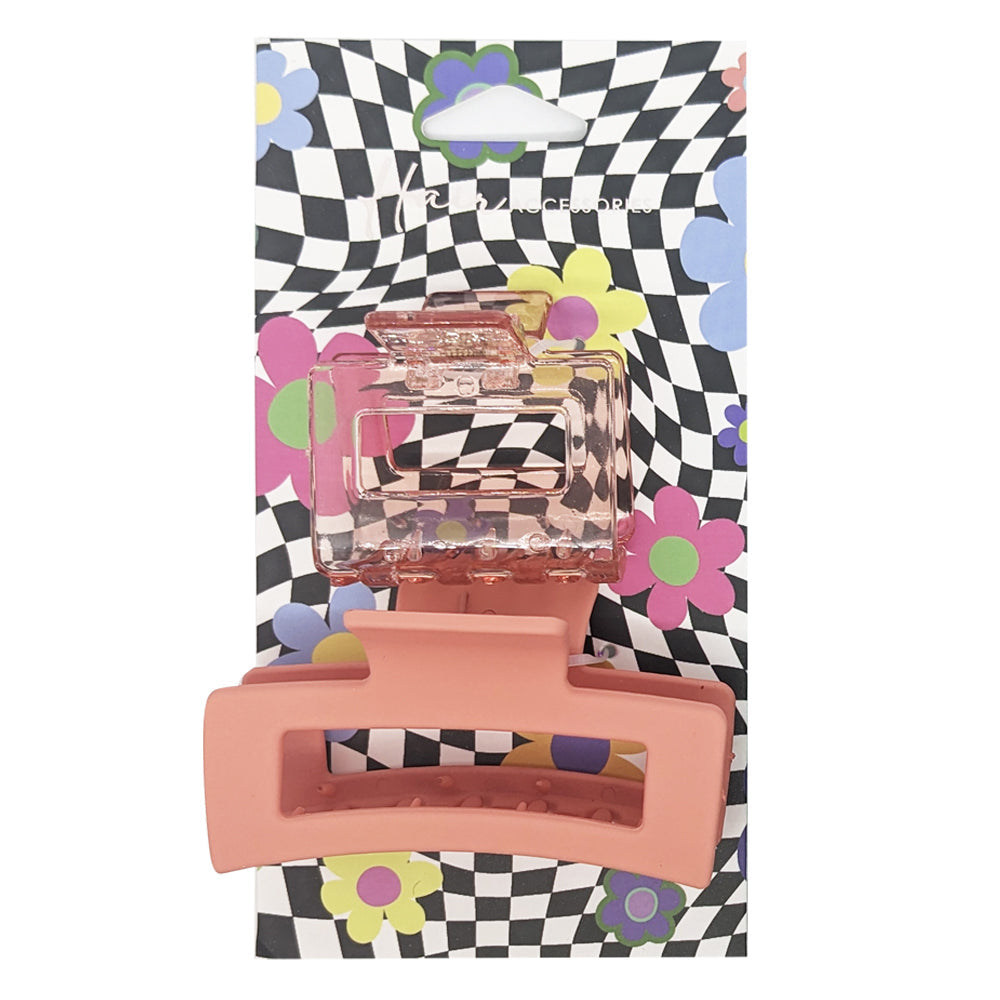 Hair Accessories Melrose 5cm Square & 9cm Rectangle Clips Styling Assorted (12 Pieces) — image 2