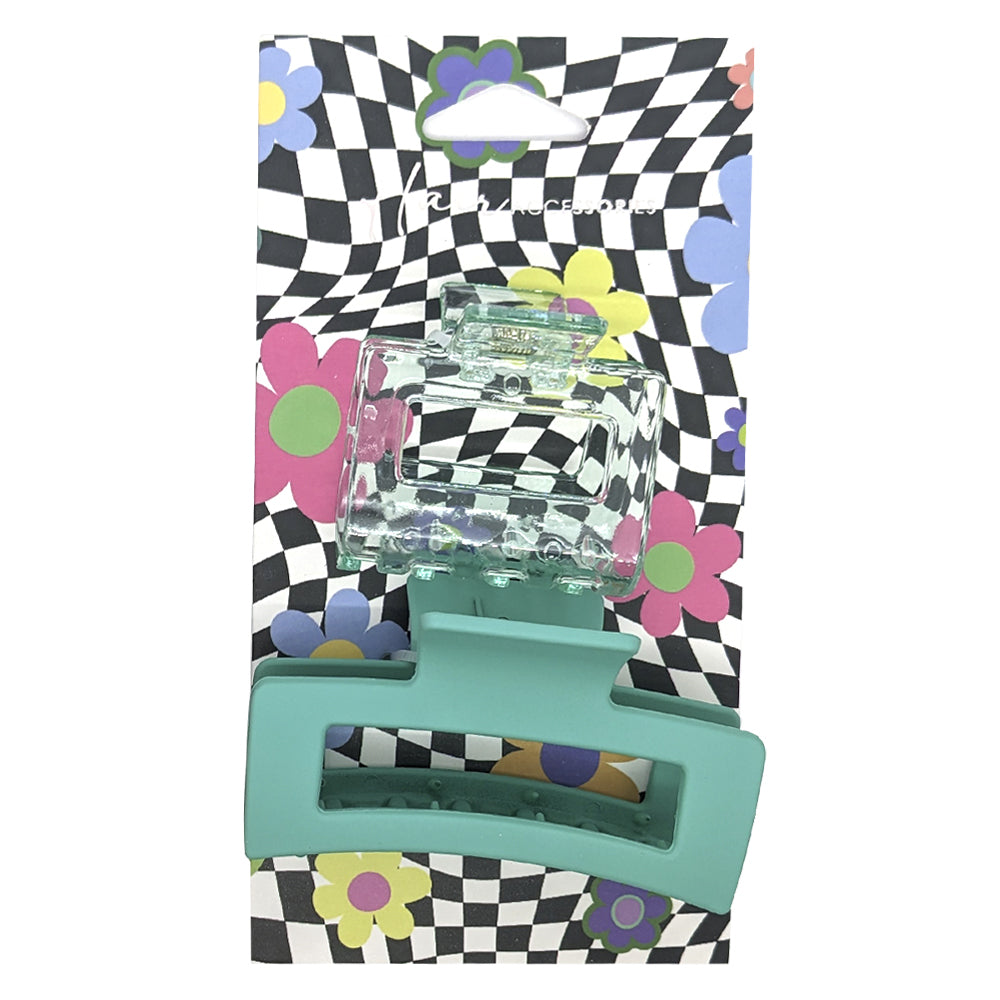 Hair Accessories Melrose 5cm Square & 9cm Rectangle Clips Styling Assorted (2 Pieces) — image 2