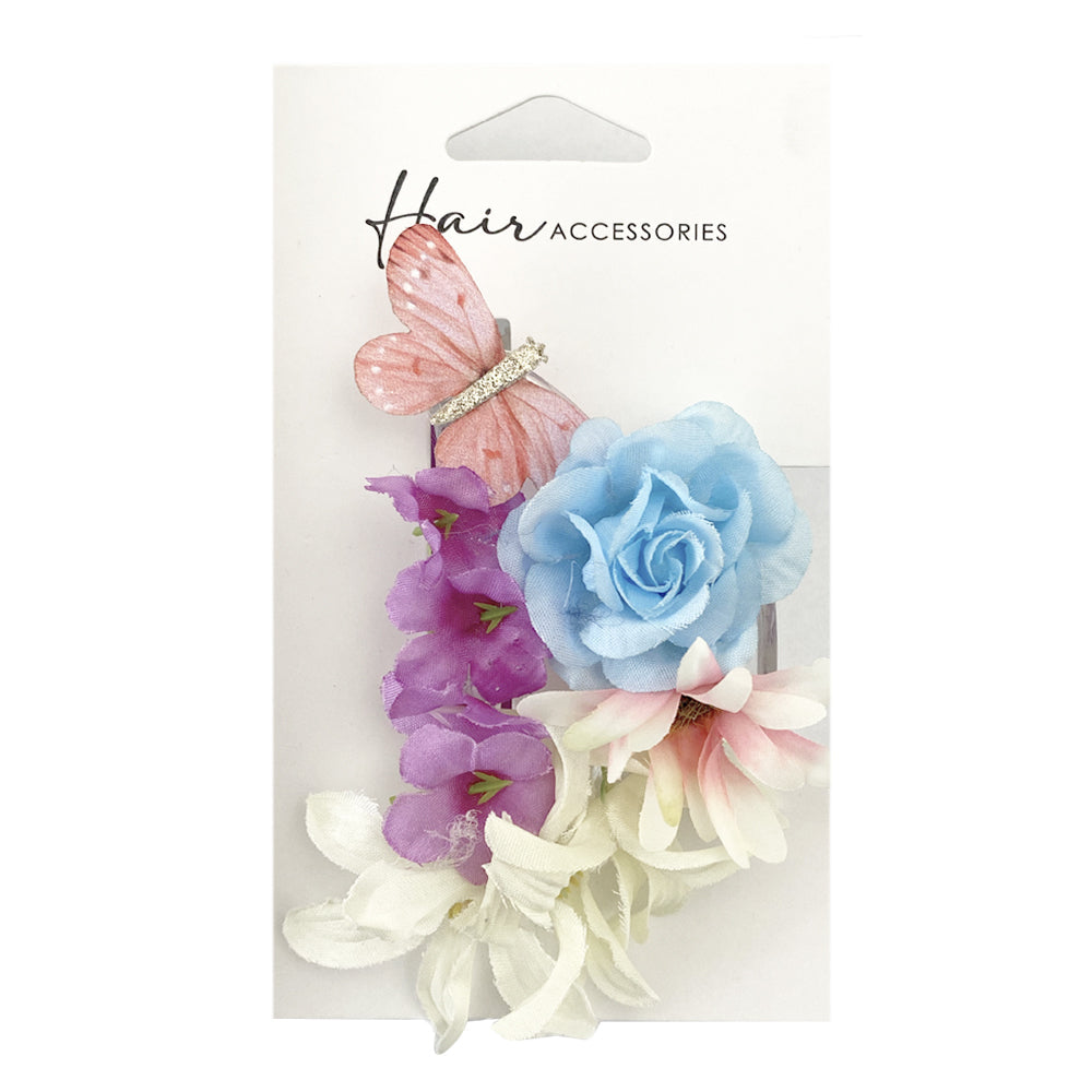 Hair Accessories Melrose Womens 9cm Clip/Claw Flower/Butterfly Styling Assort (4 Pack) — image 2