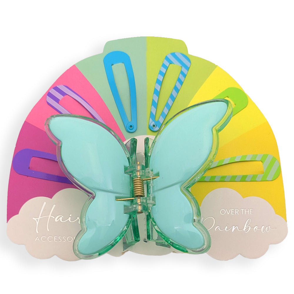 Hair Accessories Sleepie Clips w/ Butterfly Clip Over The Rainbow Assorted (7 Pieces) — image 2