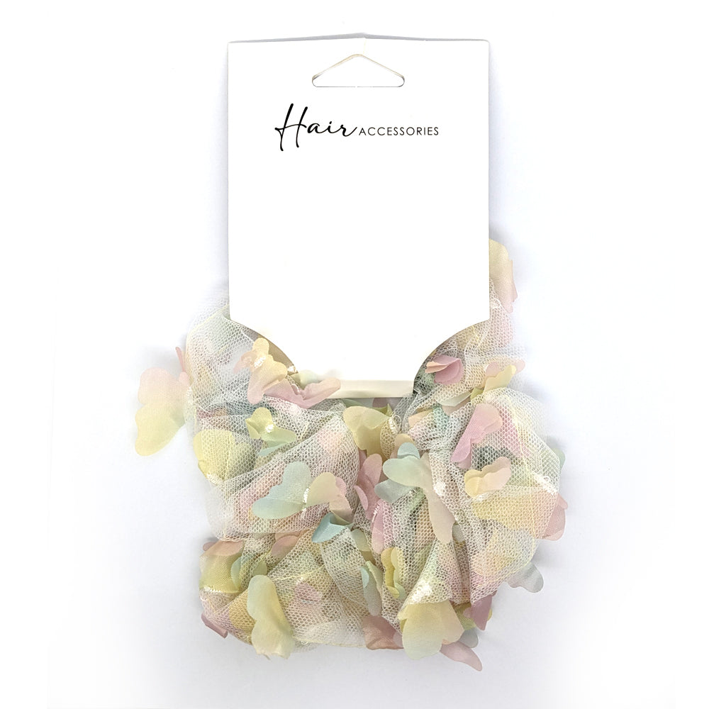 Hair Accessories Scrunchie 14cm Butterfly Decal Organza Womens Styling Assort (6 Pack) — image 3