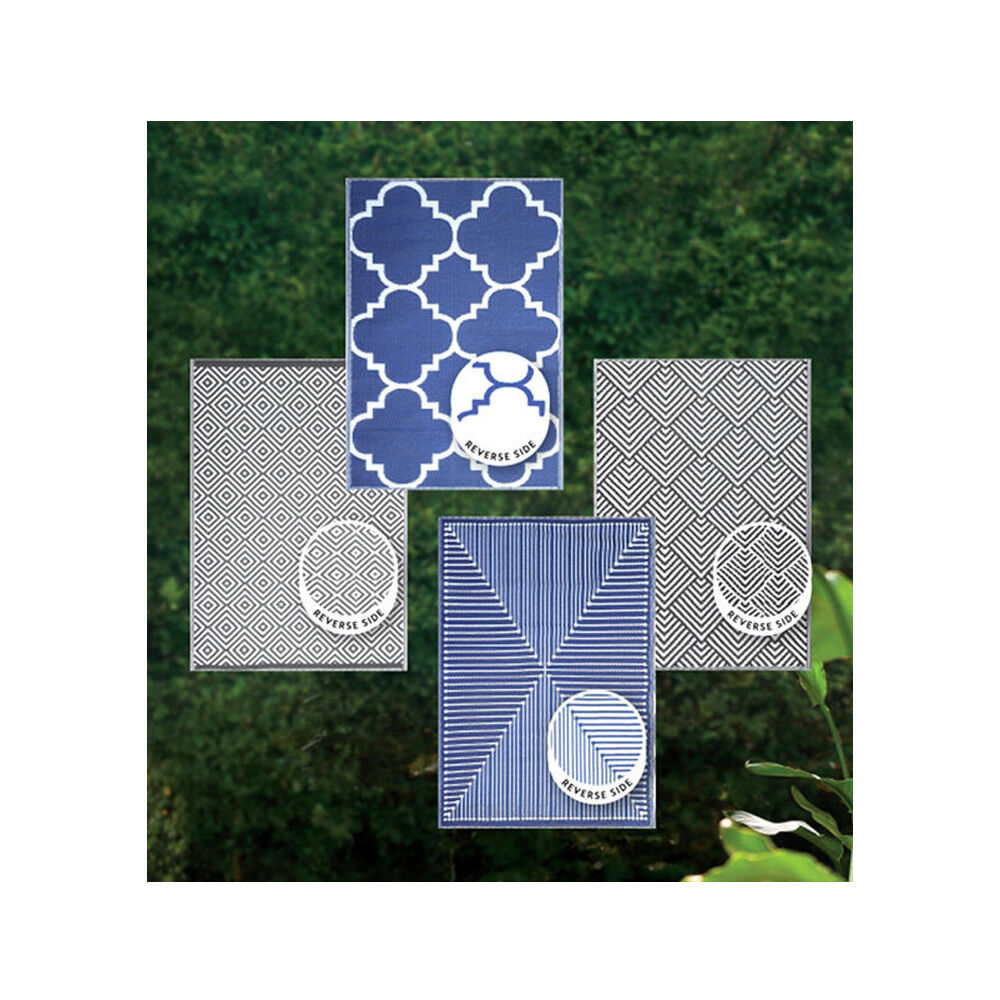 Jemark Waterproof Outdoor Mat Assorted Patterns Grey/Black/Blue 120x150cm — image 2
