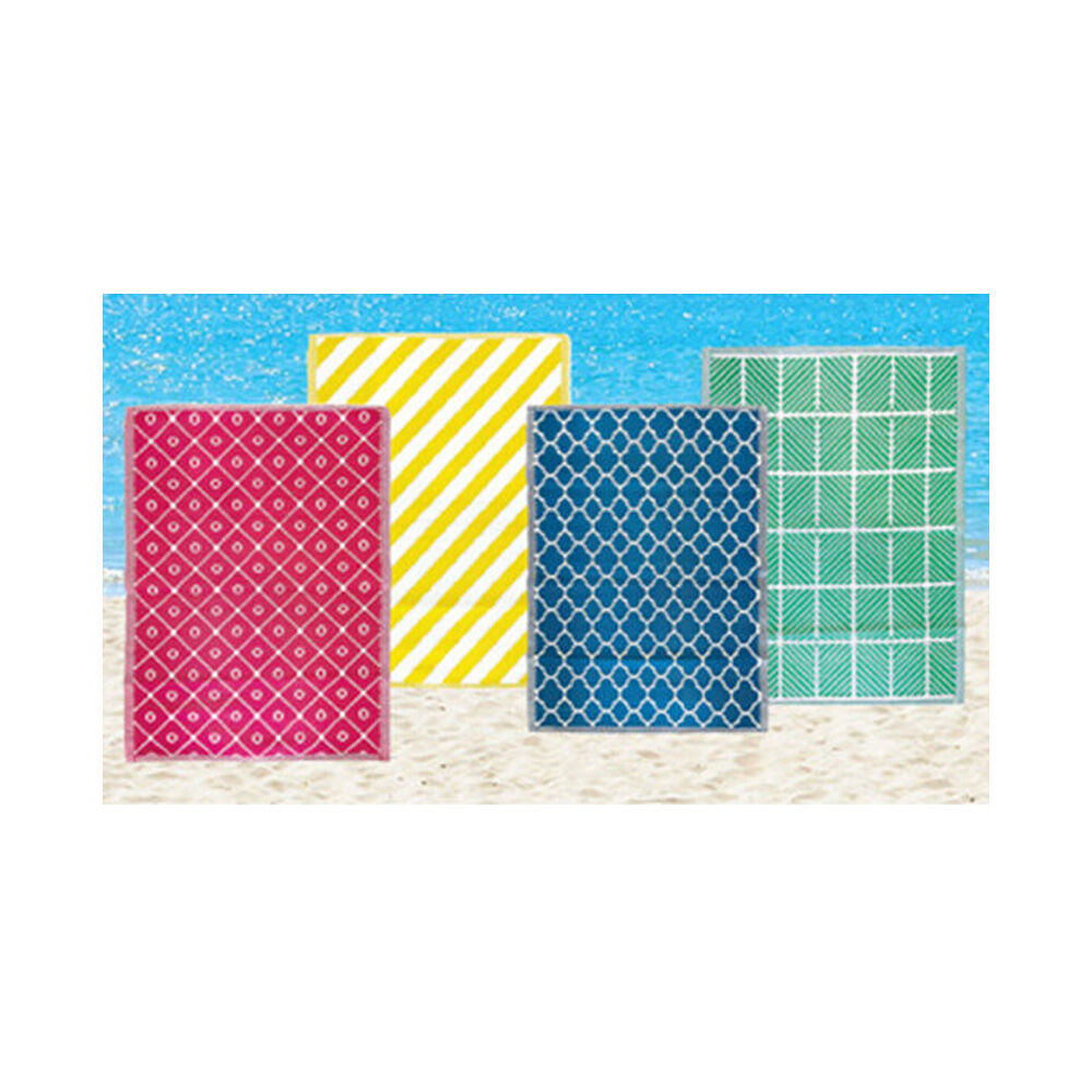 Jemark Patterned Beach Mat Outdoor Pad Assorted Yellow/Green/Pink/Blue 120x150cm — image 2