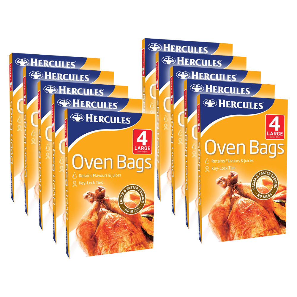 Hercules Food Cooking/Roasting Oven Bags Large 35x48cm Retain Flavour (40 Pack)