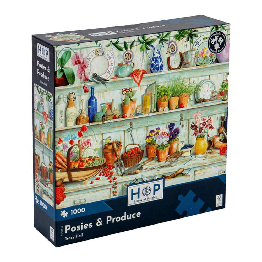 House of Puzzles Posies & Produce 48x69cm Jigsaw Puzzle Kids/Family 3y+ (1000 Pieces)