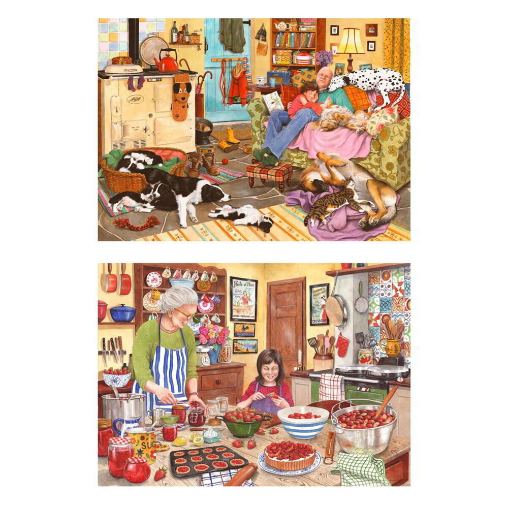 House of Puzzles 500pc House Of Puzzles Heart Of The Home Multipack 34x48cm Jigsaw Puzzle 3+ (2 Pack)