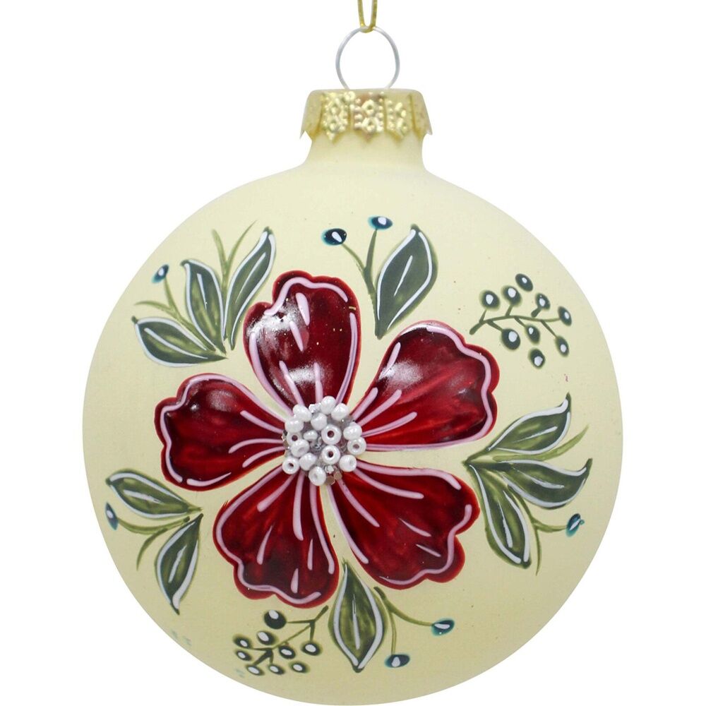 LVD Glass Bauble Bloom Home/Office/Table Xmas Ornament Hanging Decor 8cm (12 Pack) — image 2