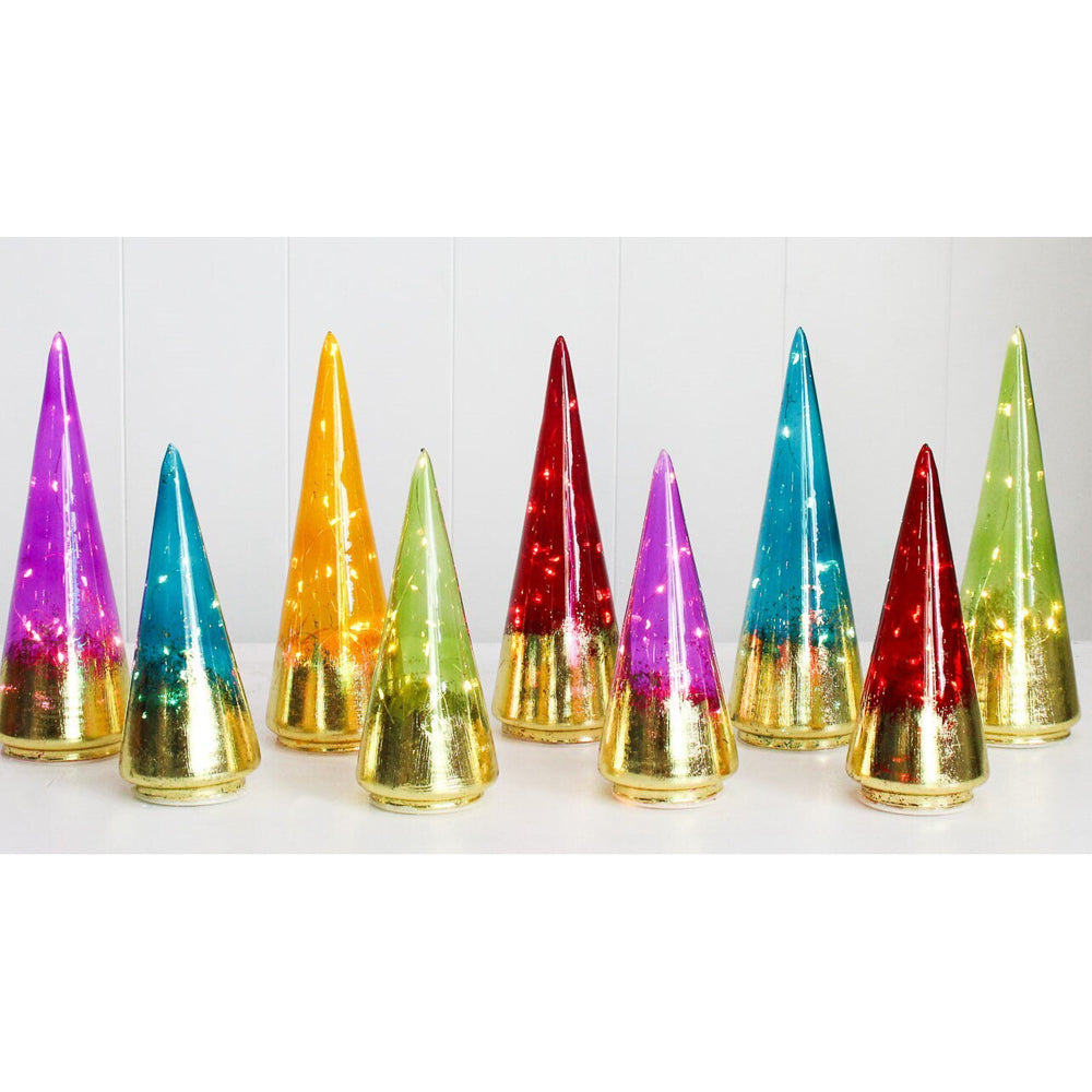 LVD LED Glass Tree Ruby Small Home/Office/Table Decor Display 8x22cm Red — image 2