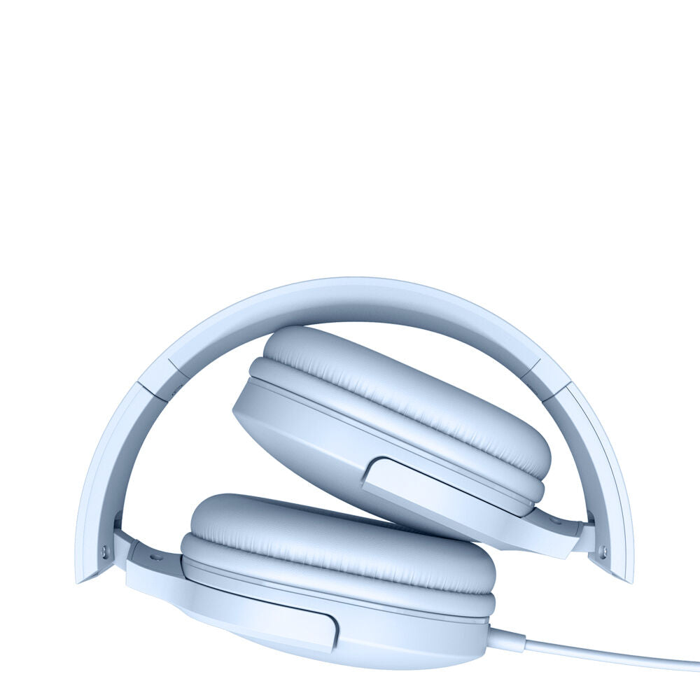 Liquid Ears All Day 3.5mm Wired Over-Ear Foldable Headphone w/ Built-In Mic Blue — image 2