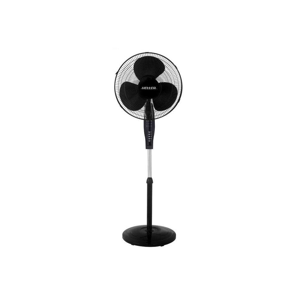 Heller 40cm Adjustable Home/Office Pedestal Fan With Remote 50W - Black