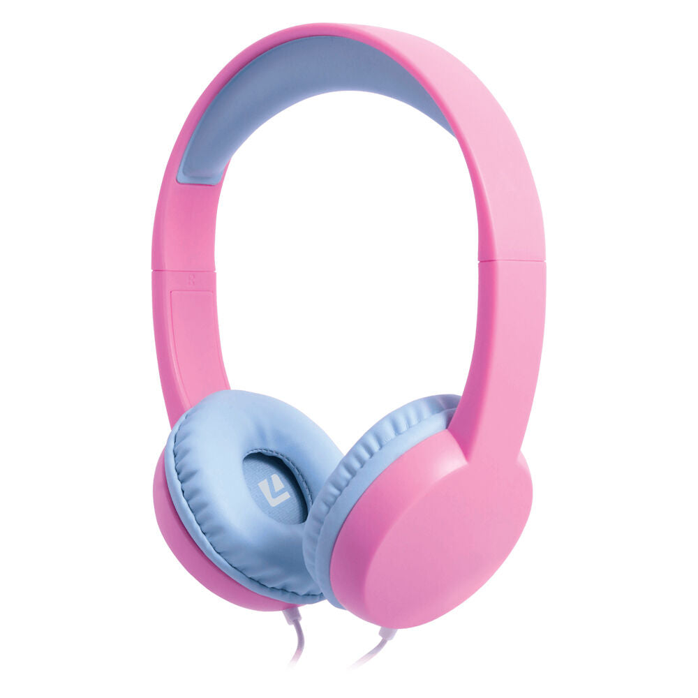 Liquid Ears Kidz 3.5mm Wired On-Ear Headphones Soft Pink Sky Blue