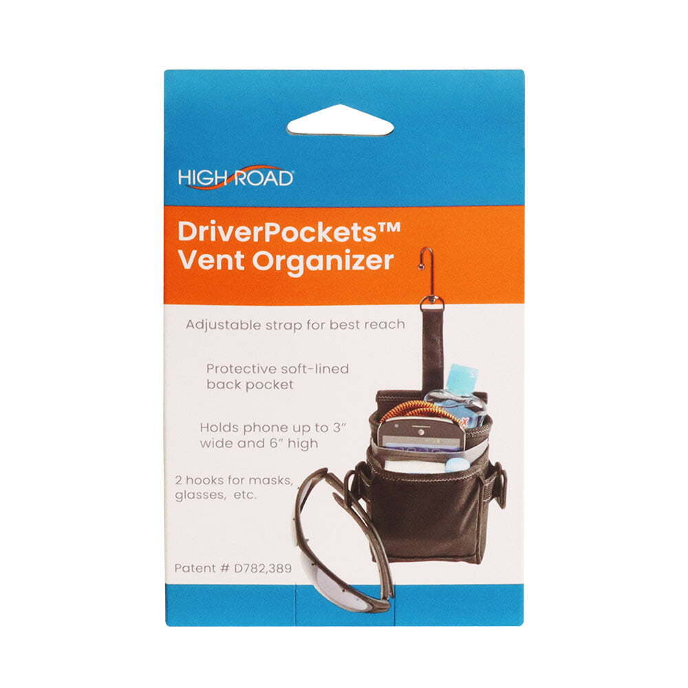 High Road Driver Car Pocket Vent Organiser Hanging Secure Storage Pouch Black — image 2