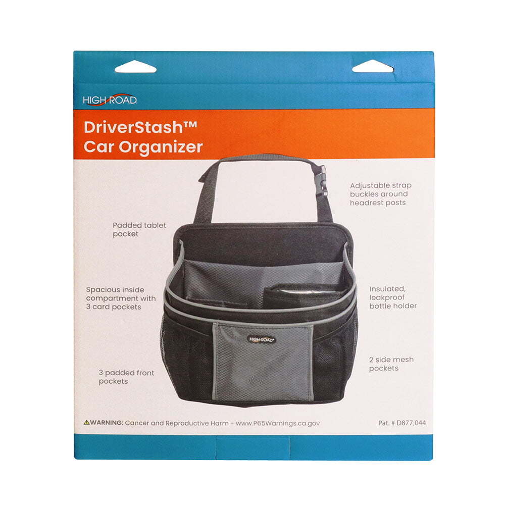 High Road Driver Stash Car Organiser Pocket Hanging Secure Storage Bag Black — image 2