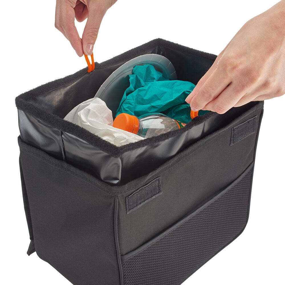 High Road Trash Stand Car Bin Basket Waste/Garbage Holder Storage w/ Liner Black — image 5