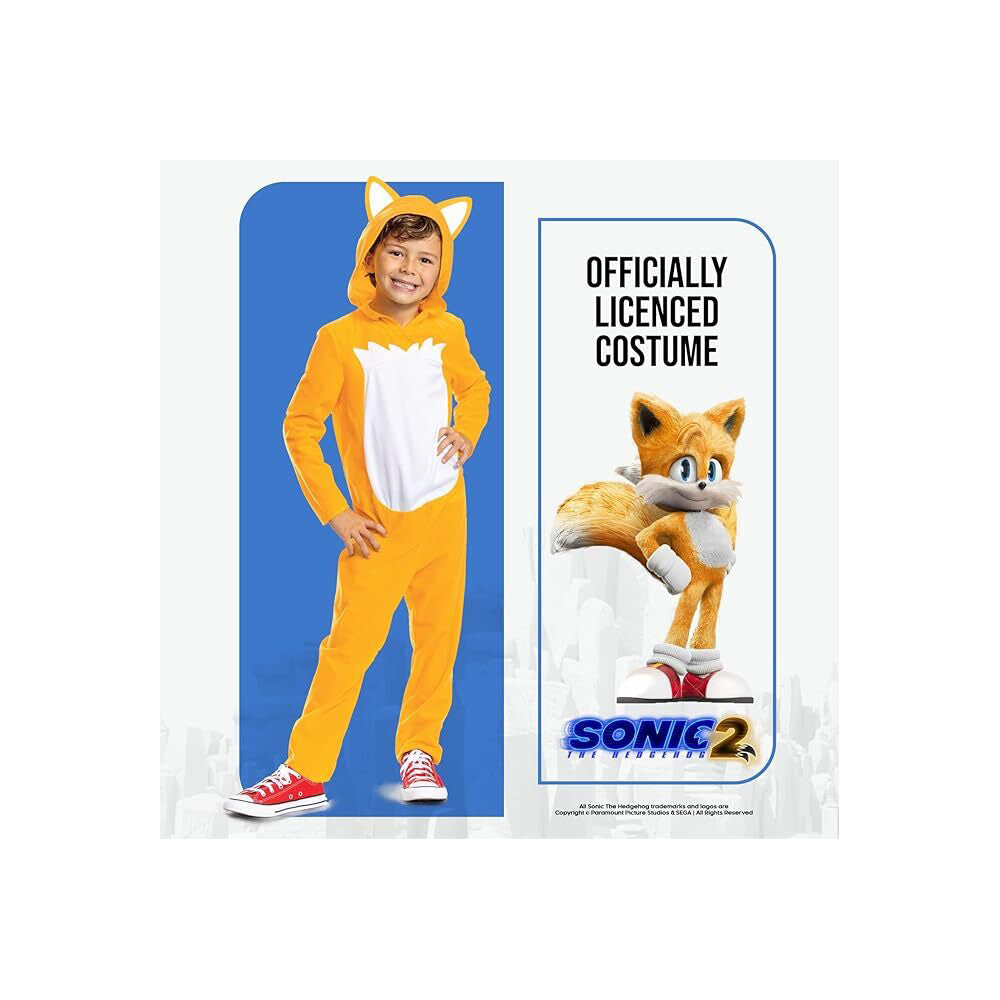 Disguise Sonic The Hedgehog - Tails Movie Fancy Dress Costume Size 7-8 7y+ — image 3