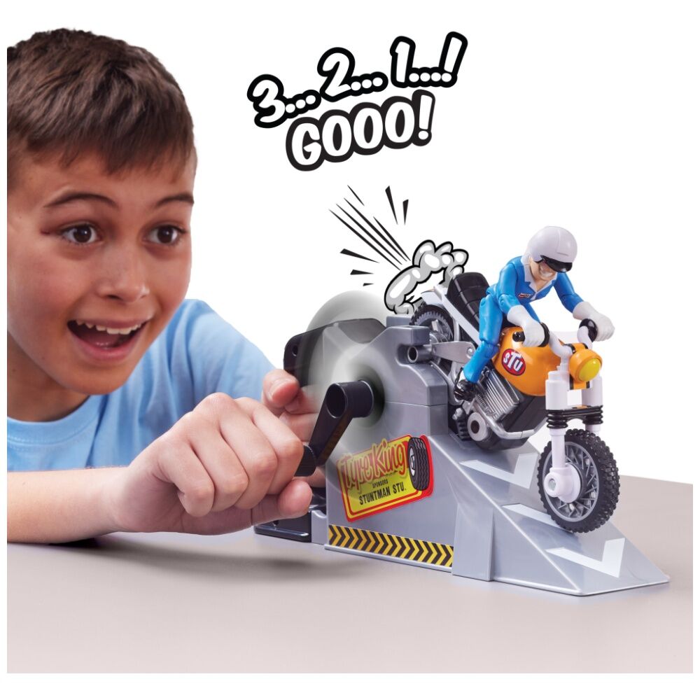 Stuntman Stu 5y+ Nitro Boost Stunt Bike Action Figure Kids Toy w/ Ramp — image 6