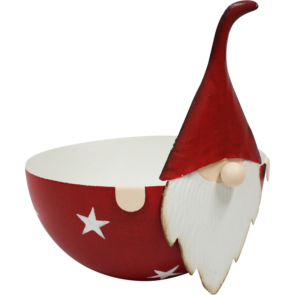 LVD Metal Gnome Bowl Home/Living Room Christmas Display Decor 16x15cm Red — image 2