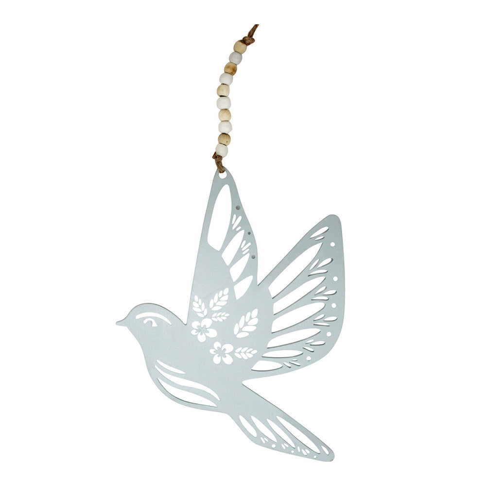 LVD Metal/Beads 16cm Bird In Flight Hanging Home/Garden Decorative Ornament Ice