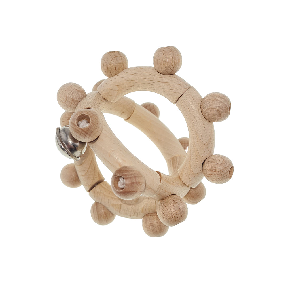 Hess Spielzeug Wooden 9cm Rattle Motor Ball Play Toy Baby/Infant 0m+ Natural