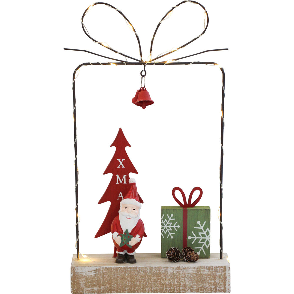 LVD Metal/MDF LED Santa Tree Present Home/Living Room Xmas 27x19cm Decor (2 Pack) — image 2
